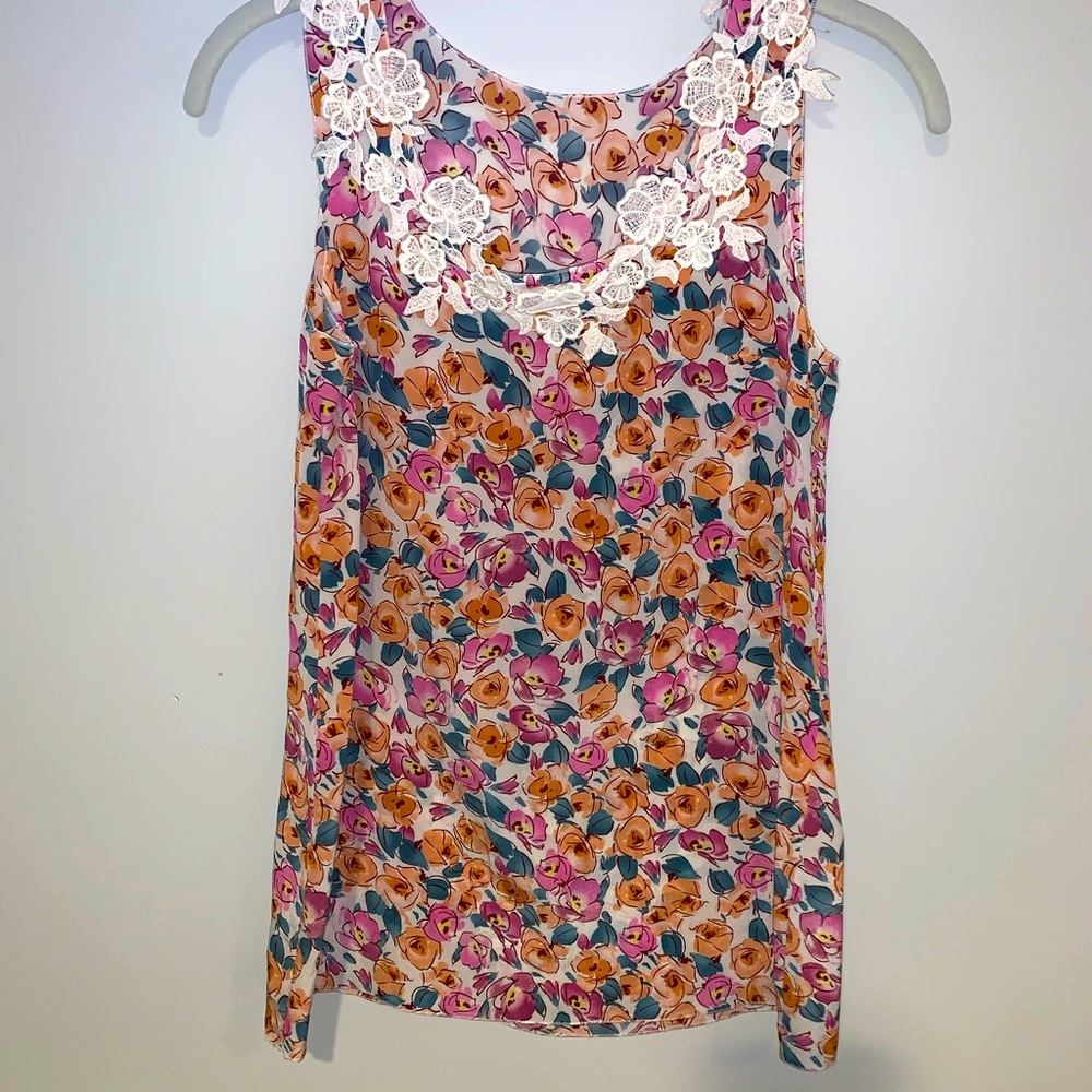 Silk floral Dolce and Gabbana with lace detail - like new condition